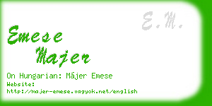 emese majer business card